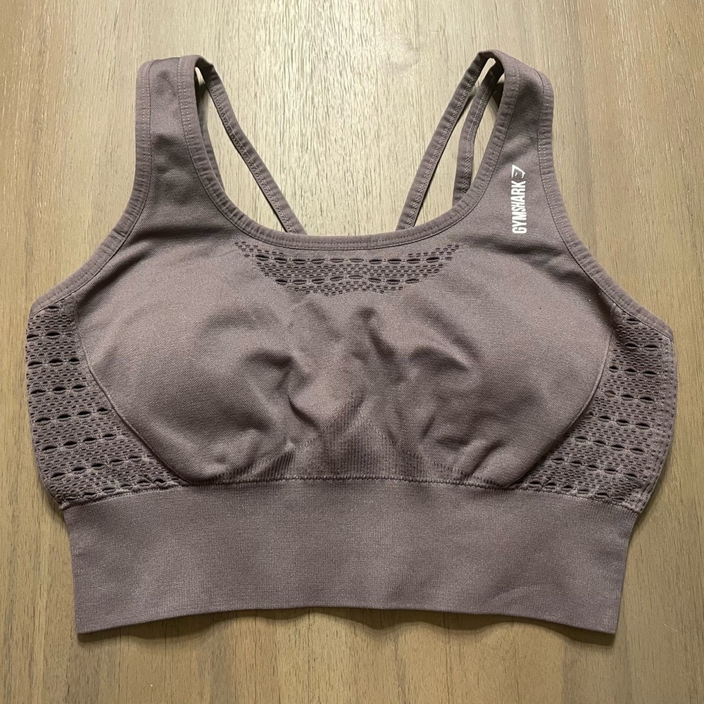 Gymshark - Gray Energy Seamless crop top. Size medium